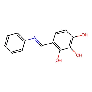 4-((Phenylimino)methyl)benzene-1,2,3-triol structure