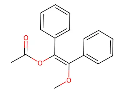 (2-methoxy-1,2-diphenylethenyl) acetate structure