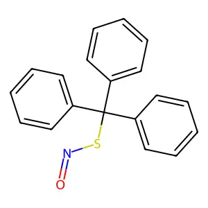 Thionitrous acid (HNOS), S-(triphenylmethyl) ester structure