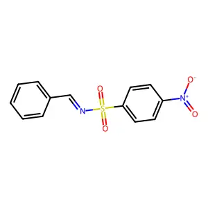 N-Benzylidene-4-nitro-benzenesulfonamide structure