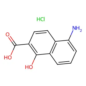 5-Amino-1-hydroxy-2-naphthoic acid hydrochloride structure