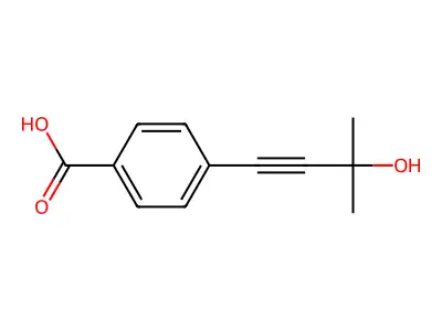 4-(3-Hydroxy-3-methylbut-1-yn-1-yl)benzoic acid structure