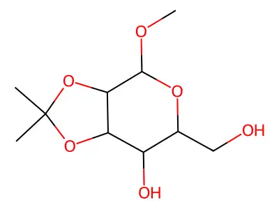 Methyl-2,3-O-isopropylidene-a-D-mannopyranoside structure