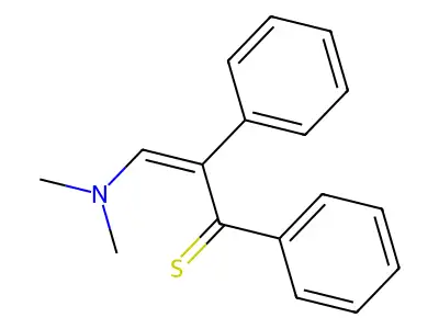3-(Dimethylamino)-1,2-diphenylprop-2-ene-1-thione structure