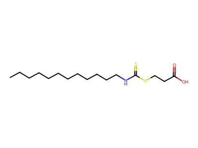 3-(Dodecylcarbamothioylsulfanyl)propanoic acid structure