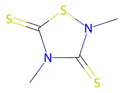 1,2,4-Thiadiazolidine-3,5-dithione, 2,4-dimethyl- structure