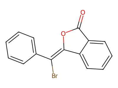 3-[Bromo(phenyl)methylidene]-2-benzofuran-1-one structure