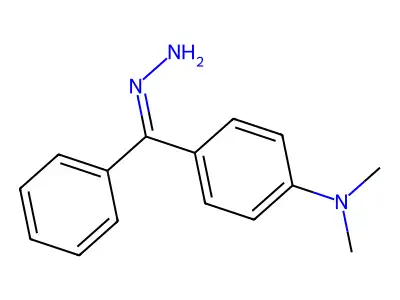 N,N-dimethyl-4-(C-phenylcarbonohydrazonoyl)aniline structure