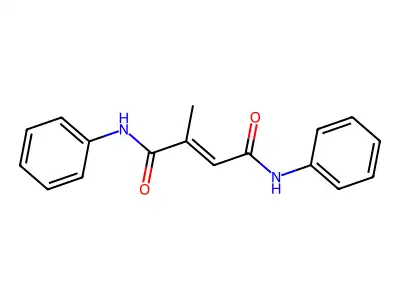 2-methyl-N,N'-diphenylbut-2-enediamide structure