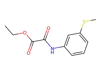 Ethyl 2-[3-(methylthio)anilino]-2-oxoacetate structure