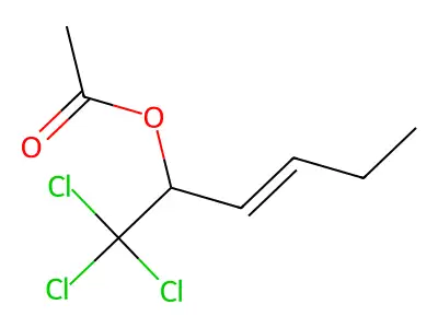 4-Methyl-1-(1,1,1-trichloromethyl)but-2-enyl acetate structure