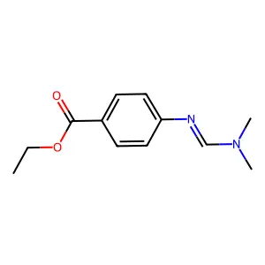 p-(((Dimethylamino)methylene)amino)benzoic acid ethyl ester structure