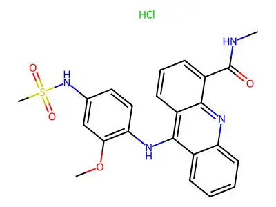 Methanesulfonanilide, 3'-methoxy-4'-(4-methylcarbamoyl-9-acridinylamino)-, hydrochloride structure