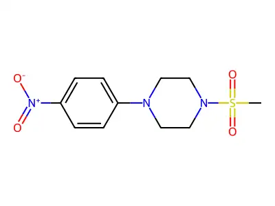 1-(methylsulfonyl)-4-(4-nitrophenyl)piperazine structure