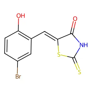 5-(5-bromo-2-hydroxy-benzylidene)-2-thioxo-thiazolidin-4-one structure