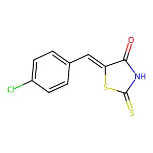 (5E)-5-(4-chlorobenzylidene)-2-mercapto-1,3-thiazol-4(5H)-one structure