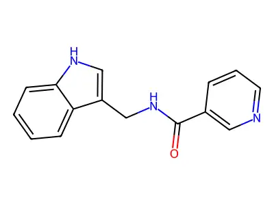 Nicotinamide, N-(3-indolylmethyl)- structure
