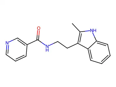 Nicotinamide, N-(2-(2-methyl-3-indolyl)ethyl)- structure