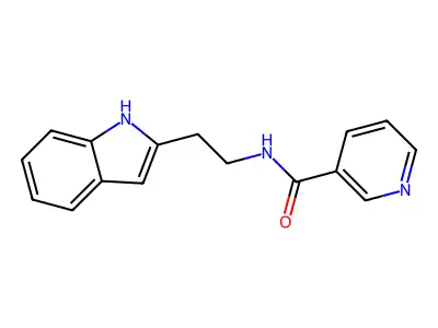 3-Pyridinecarboxamide, N-(2-(1H-indol-2-yl)ethyl)- structure