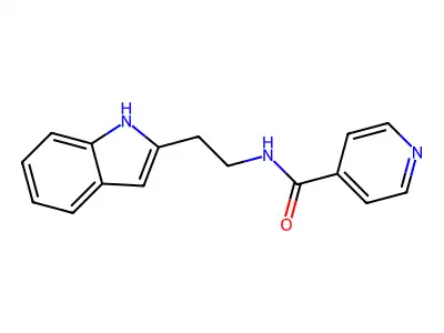 Isonicotinamide, N-(2-indol-2-ylethyl)- structure