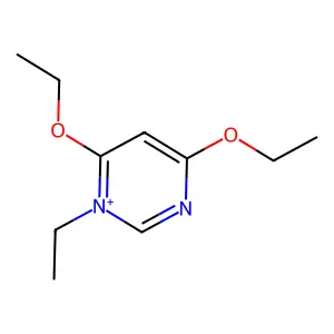 4,6-Diethoxy-1-ethylpyrimidin-1-ium structure