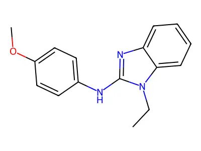 1-ethyl-N-(4-methoxyphenyl)benzimidazol-2-amine structure