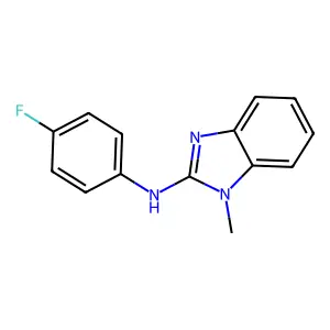 N-(4-fluorophenyl)-1-methylbenzimidazol-2-amine structure
