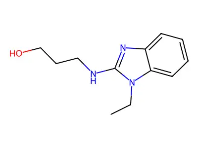 3-[(1-Ethylbenzimidazol-2-yl)amino]propan-1-ol structure