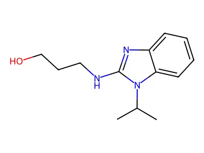 3-{[1-(Methylethyl)benzimidazol-2-yl]amino}propan-1-ol structure