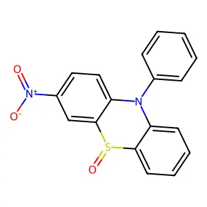 10H-Phenothiazine, 3-nitro-10-phenyl-, 5-oxide structure