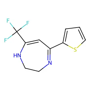 5-thiophen-2-yl-7-(trifluoromethyl)-2,3-dihydro-1H-1,4-diazepine structure