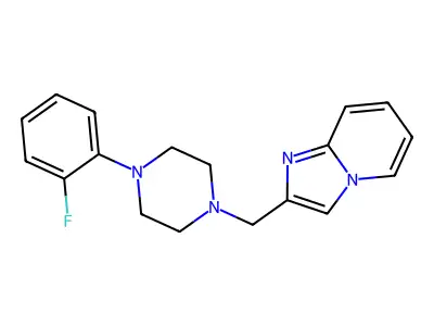 2-[[4-(2-Fluorophenyl)piperazin-1-yl]methyl]imidazo[1,2-a]pyridine structure