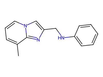 N-[(8-methylimidazo[1,2-a]pyridin-2-yl)methyl]aniline structure