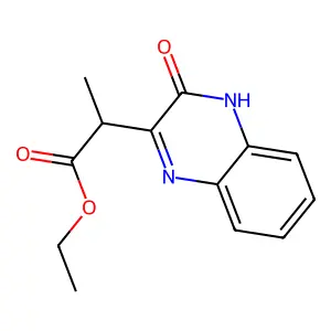 Ethyl 2-(3-oxo-3,4-dihydroquinoxalin-2-yl)propanoate structure