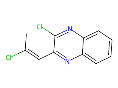 2-Chloro-3-(2-chloroprop-1-enyl)quinoxaline structure