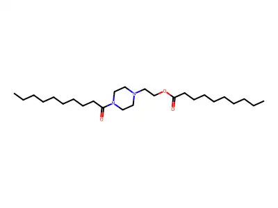 2-(4-Decanoylpiperazin-1-yl)ethyl decanoate structure