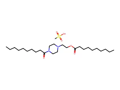 Decanoic acid, 2-(4-(1-oxodecyl)-1-piperazinyl)ethyl ester, monomethanesulfonate structure