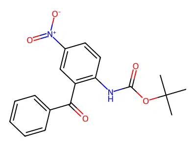tert-butyl N-(2-benzoyl-4-nitrophenyl)carbamate structure