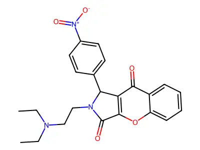 2-(2-(diethylamino)ethyl)-1-(4-nitrophenyl)-1,2-dihydrochromeno[2,3-c]pyrrole-3,9-dione structure