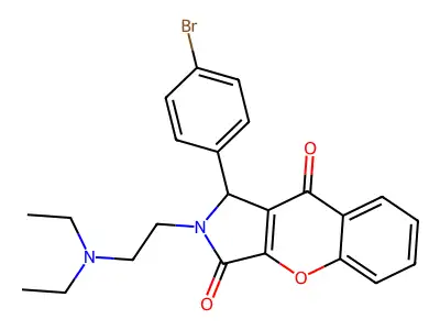 1-(4-bromophenyl)-2-[2-(diethylamino)ethyl]-1,2-dihydrochromeno[2,3-c]pyrrole-3,9-dione structure