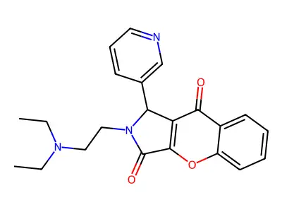 2-(2-(diethylamino)ethyl)-1-(pyridin-3-yl)-1,2-dihydrochromeno[2,3-c]pyrrole-3,9-dione structure