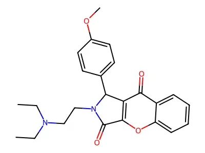 2-(2-(diethylamino)ethyl)-1-(4-methoxyphenyl)-1,2-dihydrochromeno[2,3-c]pyrrole-3,9-dione structure