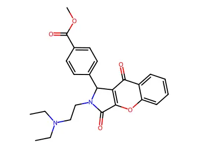 methyl 4-(2-(2-(diethylamino)ethyl)-3,9-dioxo-1,2,3,9-tetrahydrochromeno[2,3-c]pyrrol-1-yl)benzoate structure
