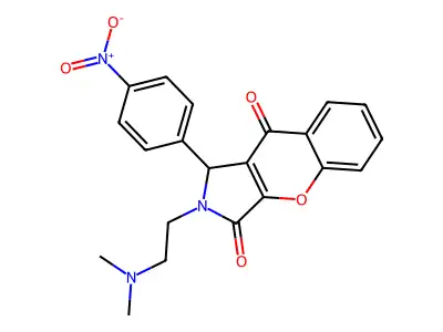 2-(2-(dimethylamino)ethyl)-1-(4-nitrophenyl)-1,2-dihydrochromeno[2,3-c]pyrrole-3,9-dione structure