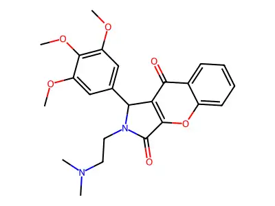 2-(2-(dimethylamino)ethyl)-1-(3,4,5-trimethoxyphenyl)-1,2-dihydrochromeno[2,3-c]pyrrole-3,9-dione structure