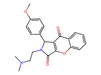2-(2-(dimethylamino)ethyl)-1-(4-methoxyphenyl)-1,2-dihydrochromeno[2,3-c]pyrrole-3,9-dione structure