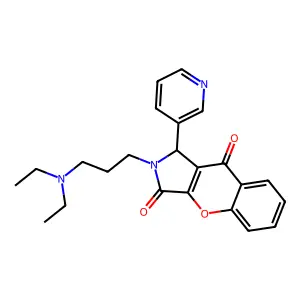 2-(3-(diethylamino)propyl)-1-(pyridin-3-yl)-1,2-dihydrochromeno[2,3-c]pyrrole-3,9-dione structure