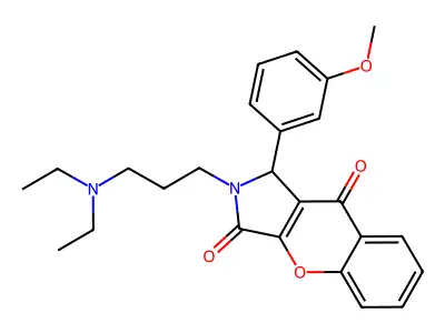 2-(3-(diethylamino)propyl)-1-(3-methoxyphenyl)-1,2-dihydrochromeno[2,3-c]pyrrole-3,9-dione structure