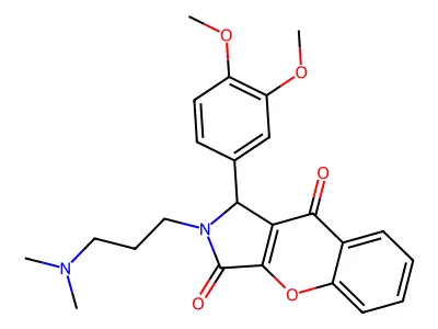 1-(3,4-dimethoxyphenyl)-2-(3-(dimethylamino)propyl)-1,2-dihydrochromeno[2,3-c]pyrrole-3,9-dione structure