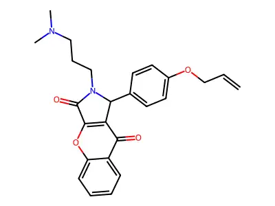 1-[4-(allyloxy)phenyl]-2-[3-(dimethylamino)propyl]-1,2-dihydrochromeno[2,3-c]pyrrole-3,9-dione structure
